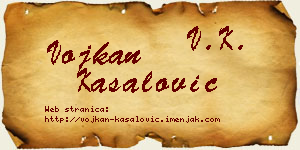 Vojkan Kasalović vizit kartica